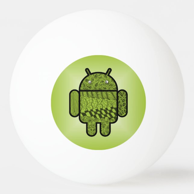 Paisley Doodle Character for Android™ Ping-Pong Ball (Front)