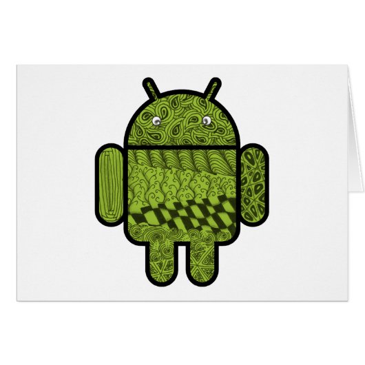 Paisley Doodle Character for the Android™ robot Cards (Front Horizontal)