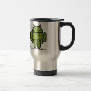 Paisley Doodle Character for the Android™ robot Travel Mug