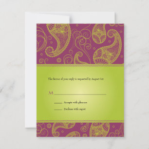 Paisley Dreams Wedding Response Invitation