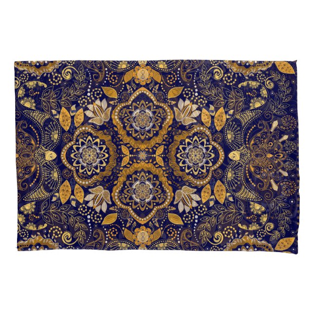 Paisley Elegance: Textile Design Pattern Pillow Case (Front)