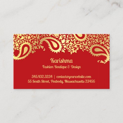 Paisleys Elegant Business Card
