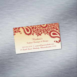 Paisley Elegant Business Card Magnet