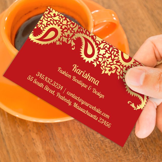 Paisley Elegant Business Card Template (Creator Uploaded)