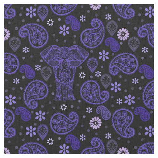 Paisley Elephant Damask Fabric