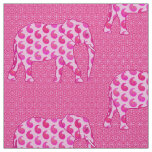 Paisley elephant - ice pink and fuchsia fabric