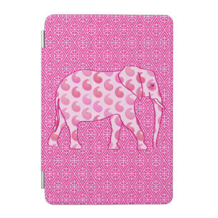 Paisley elephant - ice pink and fuchsia iPad mini cover