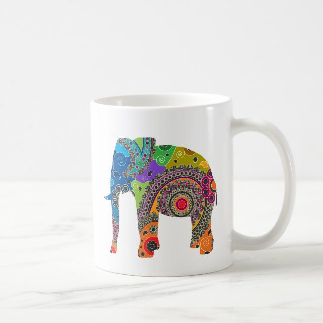 Paisley Elephant Mug (Right)