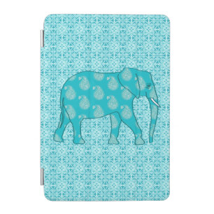 Paisley elephant - turquoise and aqua case for the