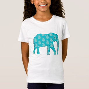 Paisley elephant - turquoise and aqua T-Shirt
