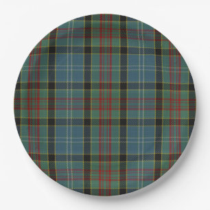 Paisley Family and Region Tartan Plaid Pattern Paper Plates