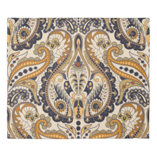 Paisley Floral: Colorful Seamless Design Duvet Cover