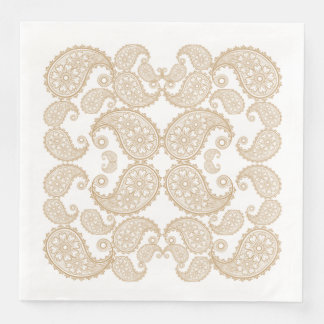 Paisley Floral Design Paper Dinner Napkins