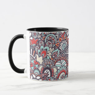 Paisley Floral Doodle Pattern Mug