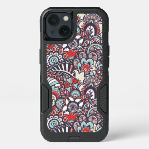 Paisley Floral Doodle Pattern iPhone 13 Case