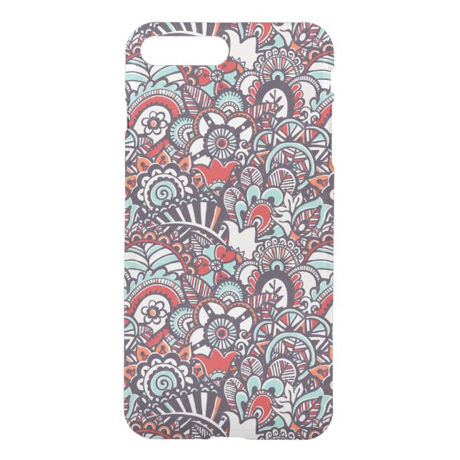 Paisley Floral Doodle Pattern Uncommon iPhone Case (Back)