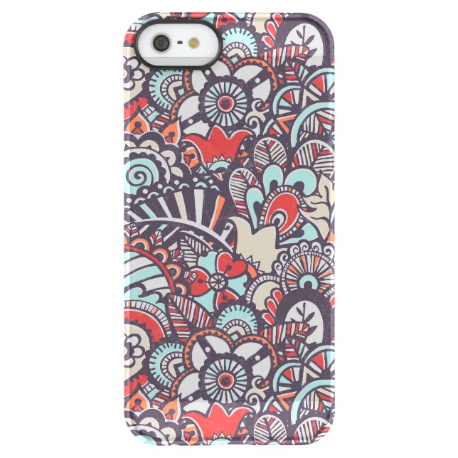 Paisley Floral Doodle Pattern Uncommon iPhone Case (Back)