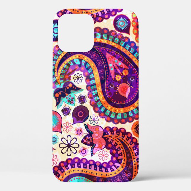 Paisley Floral Indian Seamless Ornament Case-Mate iPhone Case (Back)
