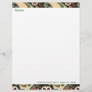 Paisley & Floral Letterhead