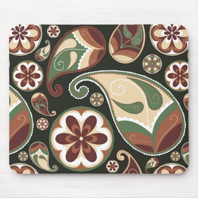 Paisley & Floral Mousepad (Front)