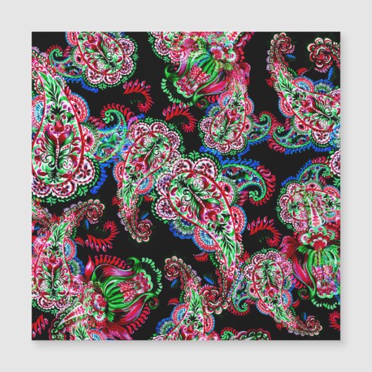 Paisley Floral Pattern, Ethnic Background. (Front)