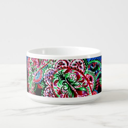 Paisley Floral Pattern Ethnic Background Bowl