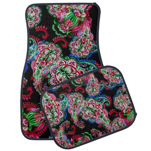 Paisley Floral Pattern Ethnic Background Car Floor Mat