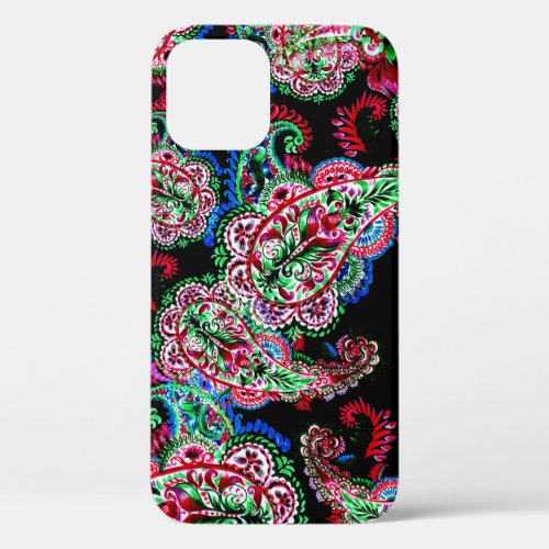 Paisley Floral Pattern Ethnic Background iPhone 12 Case