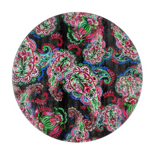 Paisley Floral Pattern Ethnic Background Cutting Board
