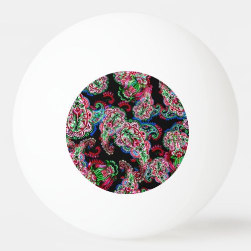 Paisley Floral Pattern Ethnic Background Ping Pong Ball
