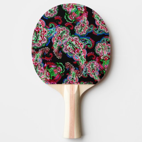 Paisley Floral Pattern Ethnic Background Ping Pong Paddle