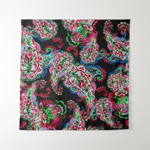 Paisley Floral Pattern Ethnic Background Tapestry