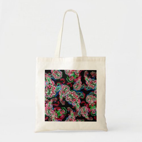 Paisley Floral Pattern Ethnic Background Tote Bag