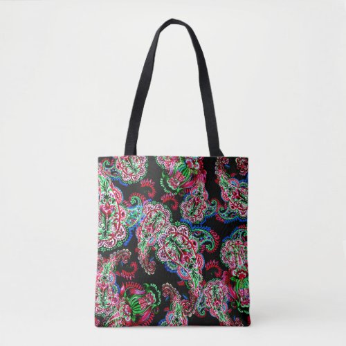 Paisley Floral Pattern Ethnic Background Tote Bag