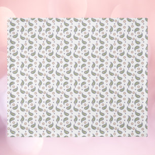Paisley Flower Dots Pattern Green Pink Purple Duvet Cover