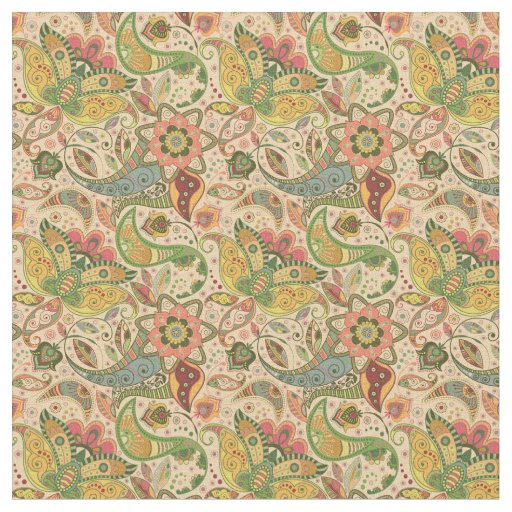 Paisley Flower Fabric | Elegant Floral Design