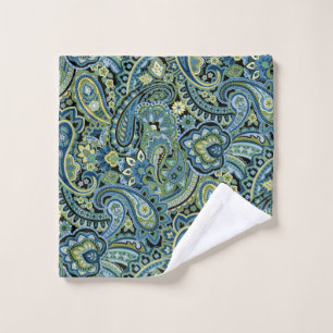 Paisley Forest Green Bath Towel Set
