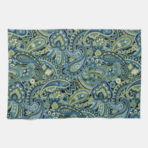 Paisley Forest Green Kitchen Towels