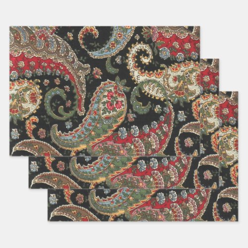 Paisley Fractal Wrapping Paper Sheets