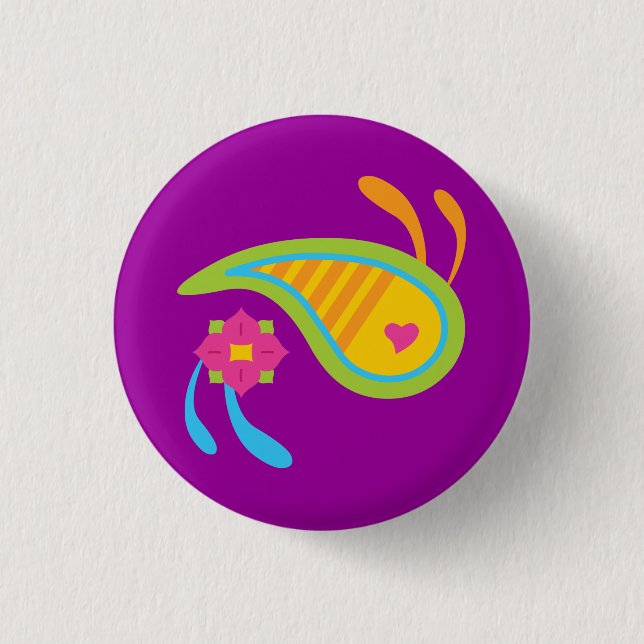Paisley Fun Button (Front)