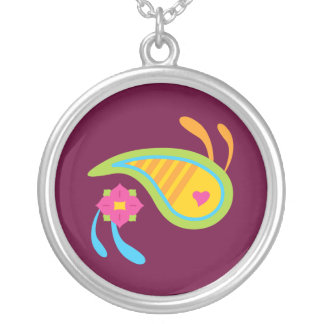 Paisley Fun Silver Plated Necklace