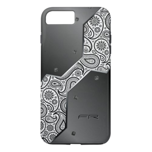Paisley  Geometric Black Metallic Design iPhone 8 Plus7 Plus Case