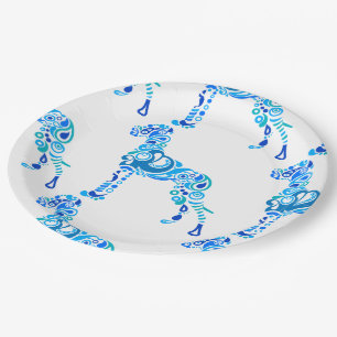 Paisley Great DAne Paper Plates