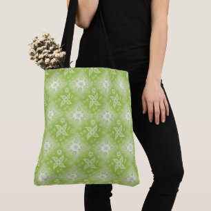 Paisley green lime pattern. tote bag