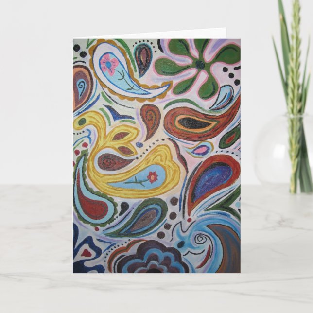 Paisley Greeting Card (Front)