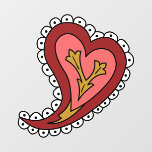 Paisley Heart Wall Decal