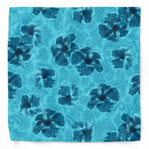 Paisley Hibiscus Vintage Psychedelic Floral Bandana
