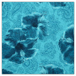 Paisley Hibiscus Vintage Psychedelic Floral Fabric