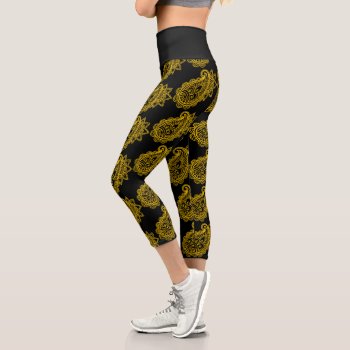 Paisley High Waisted Capris by KRStuff at Zazzle