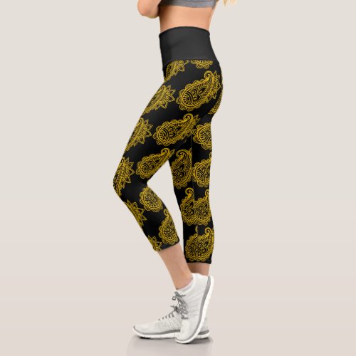 Paisley High Waisted Capris